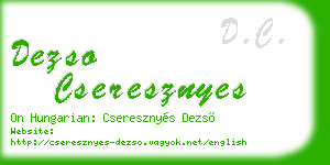 dezso cseresznyes business card