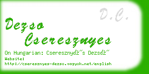 dezso cseresznyes business card